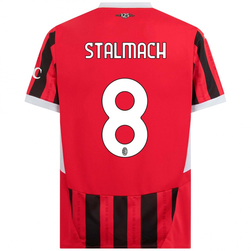 Kinder Dariusz Stalmach #8 Rot Schwarz Heimtrikot Trikot 2024/25 T-Shirt