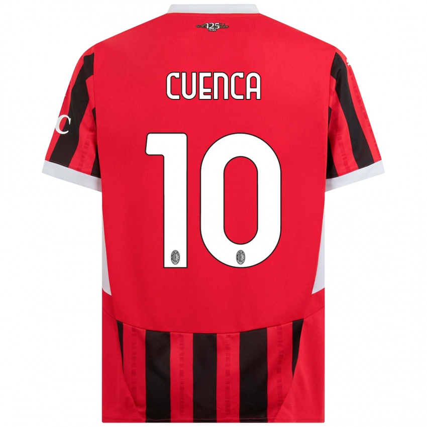 Kinder Hugo Cuenca #10 Rot Schwarz Heimtrikot Trikot 2024/25 T-Shirt