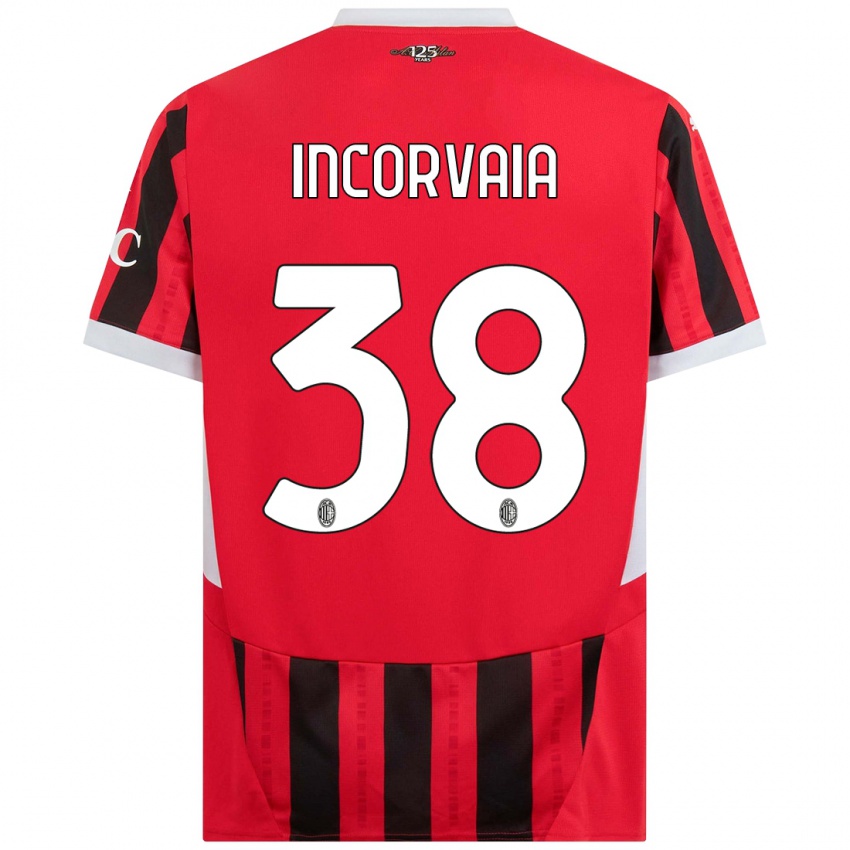 Kinder Giovanni Incorvaia #38 Rot Schwarz Heimtrikot Trikot 2024/25 T-Shirt