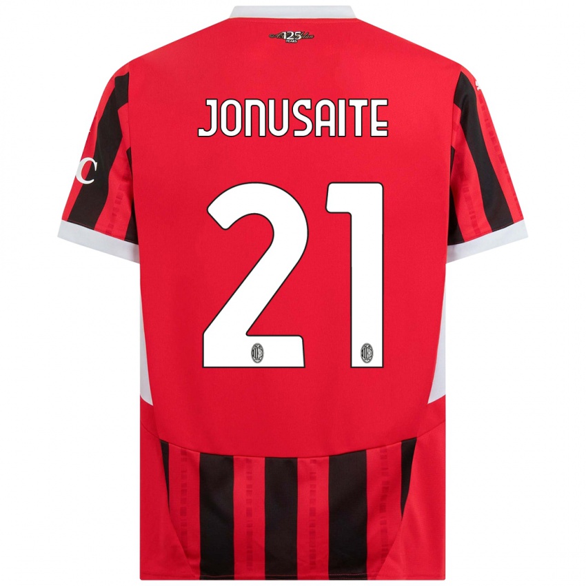 Kinder Rimante Jonusaite #21 Rot Schwarz Heimtrikot Trikot 2024/25 T-Shirt