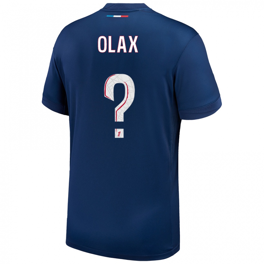 Kinder Djamy Olax #0 Marineblau Weiß Heimtrikot Trikot 2024/25 T-Shirt