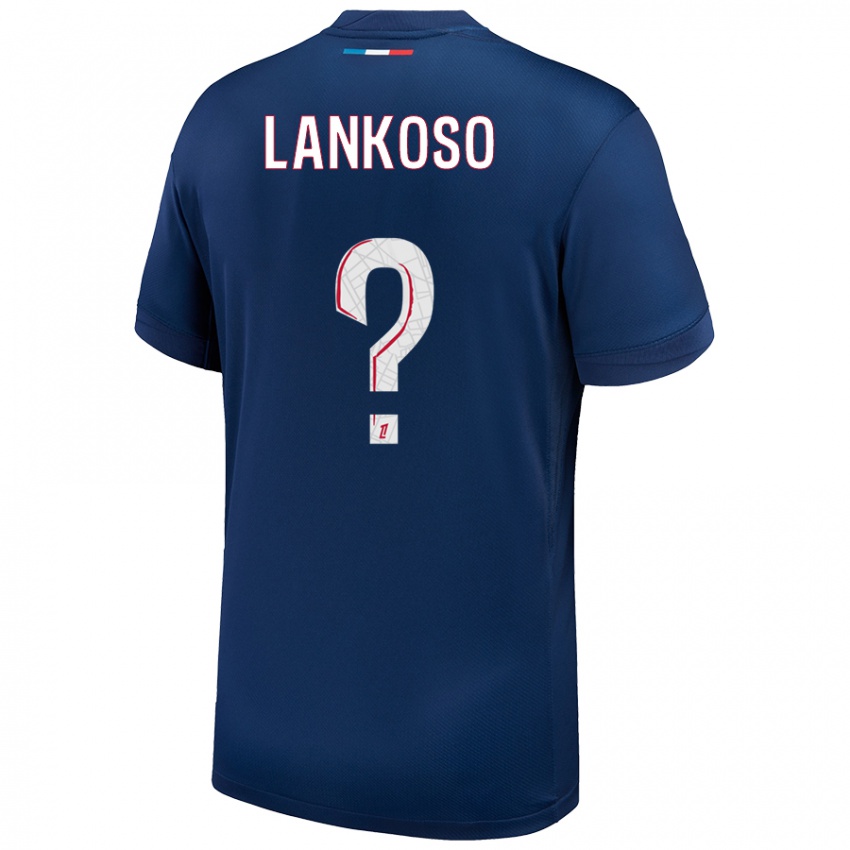 Kinder Lenny Lankoso #0 Marineblau Weiß Heimtrikot Trikot 2024/25 T-Shirt