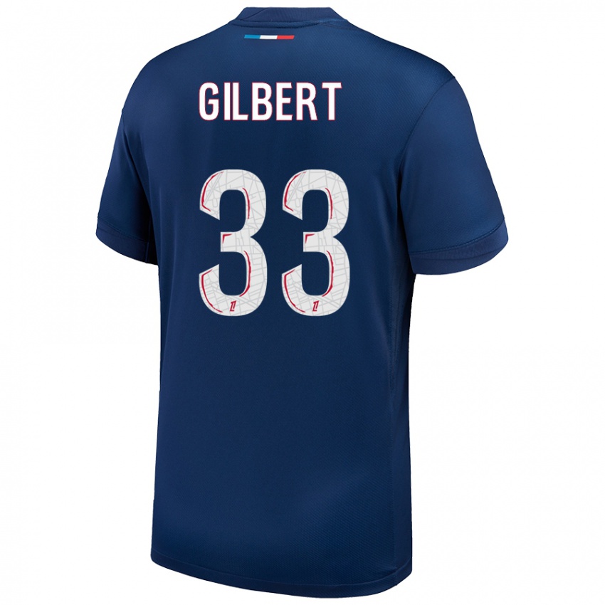 Kinder Tara Elimbi Gilbert #33 Marineblau Weiß Heimtrikot Trikot 2024/25 T-Shirt