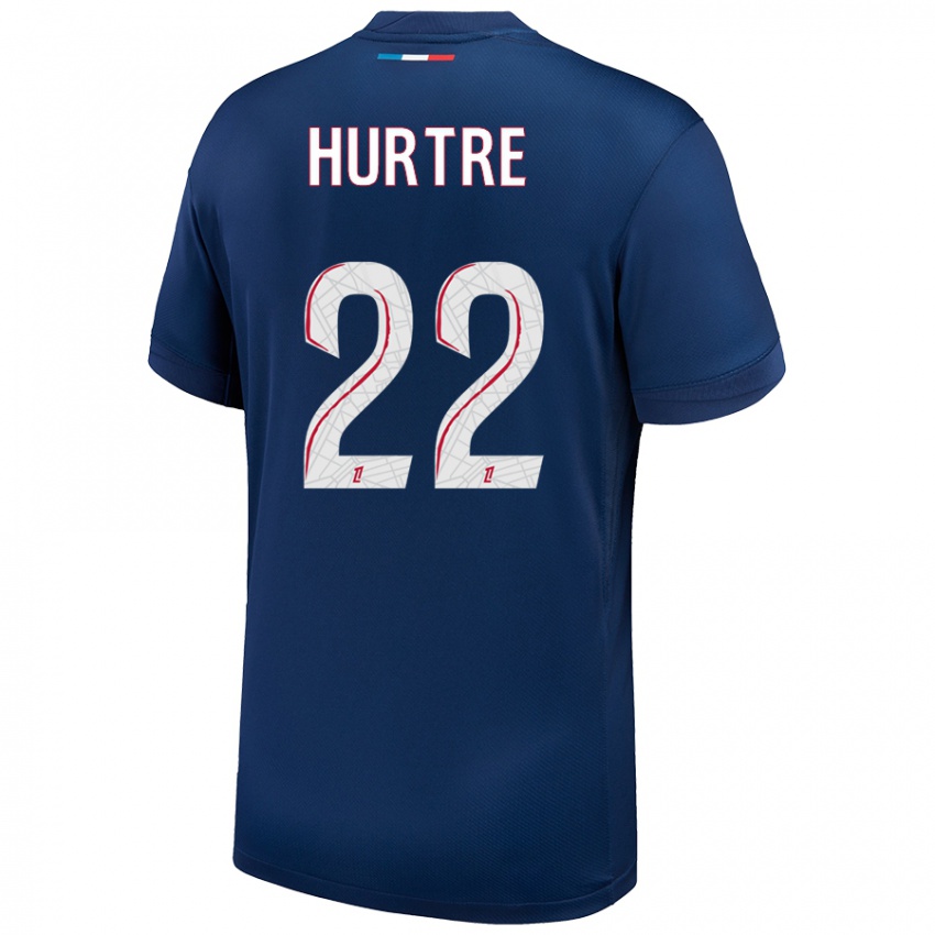 Kinder Oceane Hurtre #22 Marineblau Weiß Heimtrikot Trikot 2024/25 T-Shirt