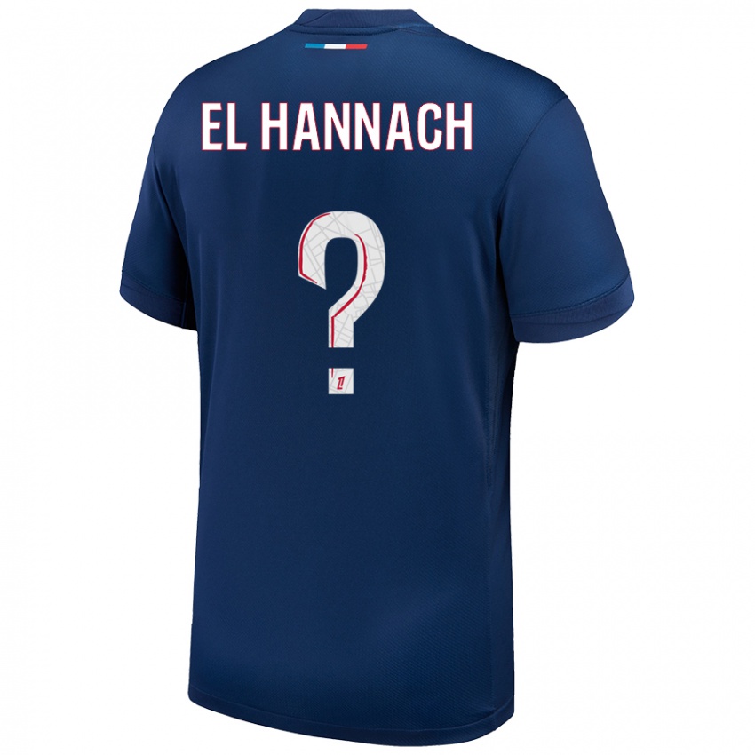 Kinder Younes El Hannach #0 Marineblau Weiß Heimtrikot Trikot 2024/25 T-Shirt