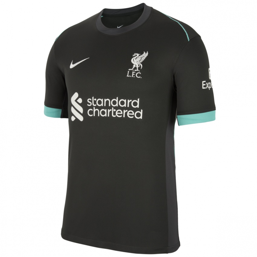 Kinder Trent Alexander-Arnold #66 Schwarz Anthrazitweiß Auswärtstrikot Trikot 2024/25 T-Shirt