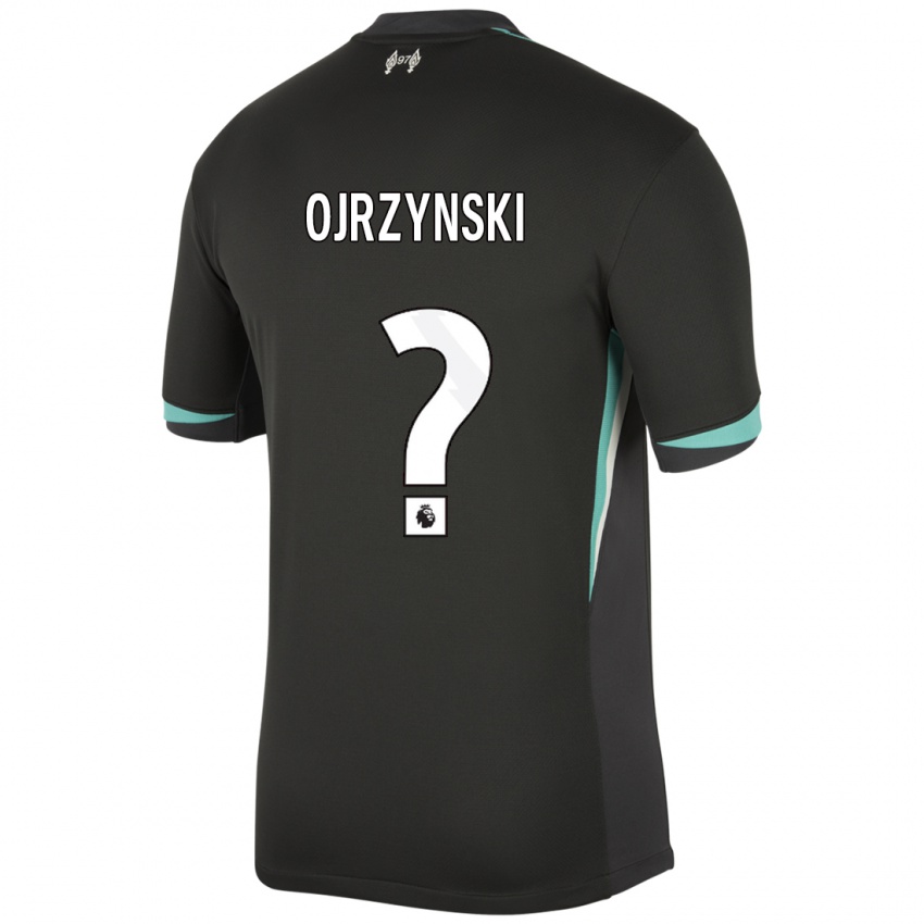 Kinder Jakub Ojrzynski #0 Schwarz Anthrazitweiß Auswärtstrikot Trikot 2024/25 T-Shirt