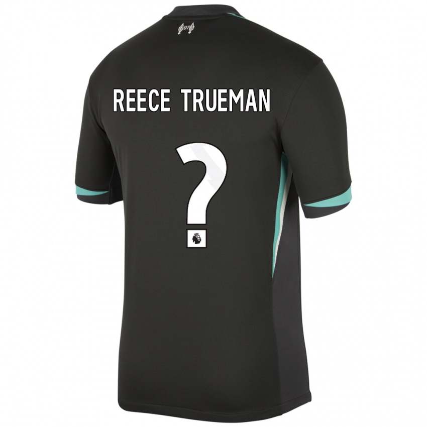 Kinder Reece Trueman #0 Schwarz Anthrazitweiß Auswärtstrikot Trikot 2024/25 T-Shirt