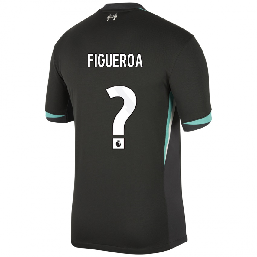 Kinder Keyrol Figueroa #0 Schwarz Anthrazitweiß Auswärtstrikot Trikot 2024/25 T-Shirt