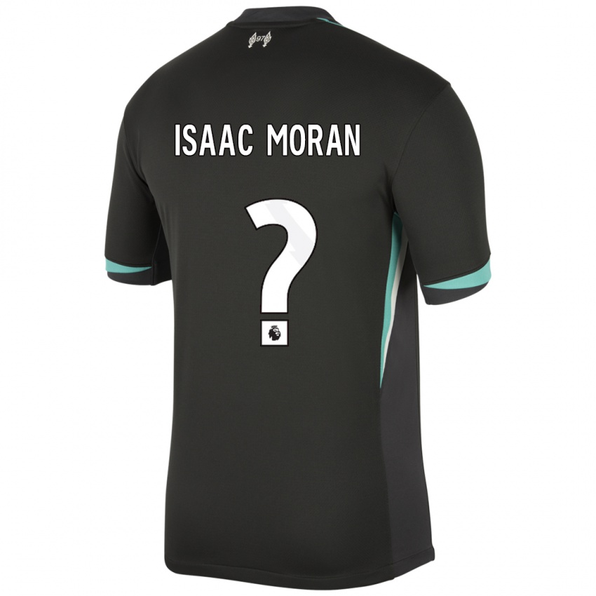 Kinder Isaac Moran #0 Schwarz Anthrazitweiß Auswärtstrikot Trikot 2024/25 T-Shirt