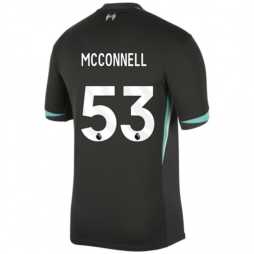 Kinder James Mcconnell #53 Schwarz Anthrazitweiß Auswärtstrikot Trikot 2024/25 T-Shirt