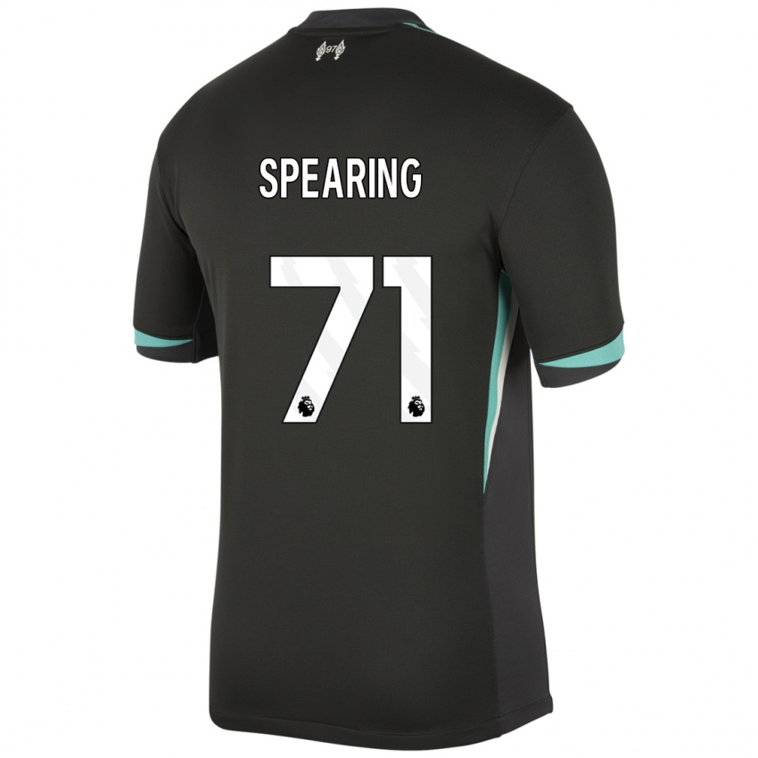 Kinder Jay Spearing #71 Schwarz Anthrazitweiß Auswärtstrikot Trikot 2024/25 T-Shirt