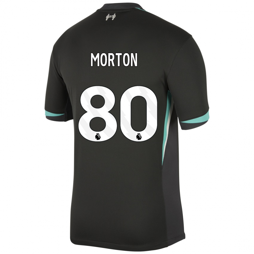 Kinder Tyler Morton #80 Schwarz Anthrazitweiß Auswärtstrikot Trikot 2024/25 T-Shirt