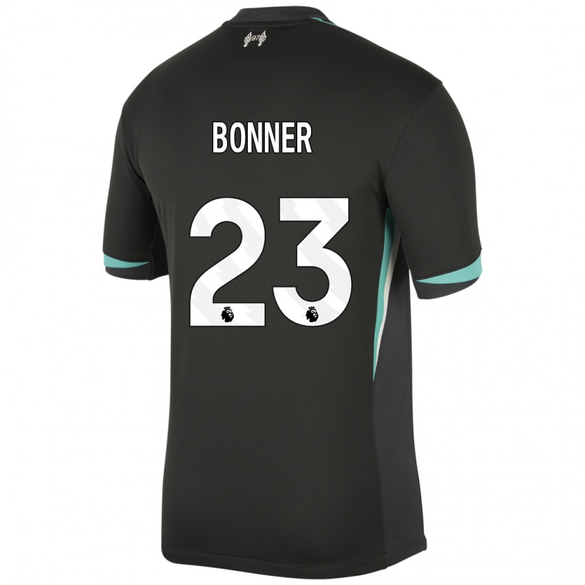 Kinder Gemma Bonner #23 Schwarz Anthrazitweiß Auswärtstrikot Trikot 2024/25 T-Shirt