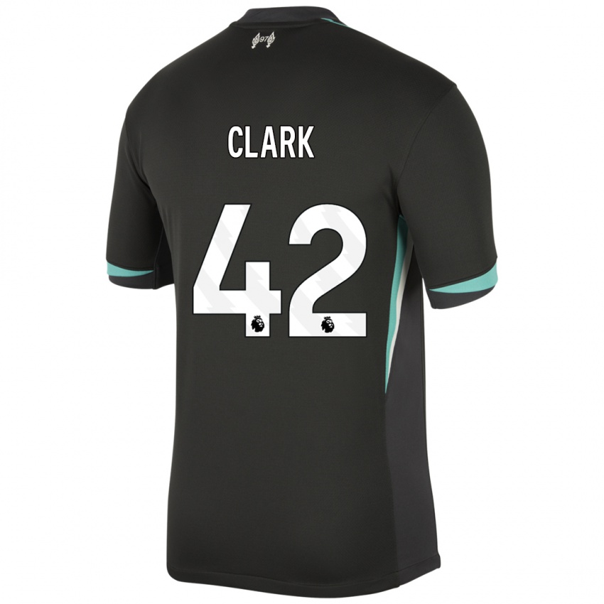 Kinder Bobby Clark #42 Schwarz Anthrazitweiß Auswärtstrikot Trikot 2024/25 T-Shirt