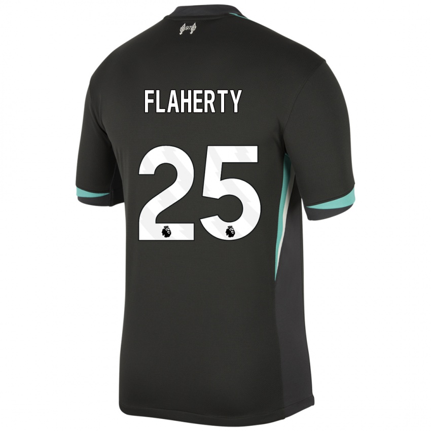 Kinder Gilly Flaherty #25 Schwarz Anthrazitweiß Auswärtstrikot Trikot 2024/25 T-Shirt