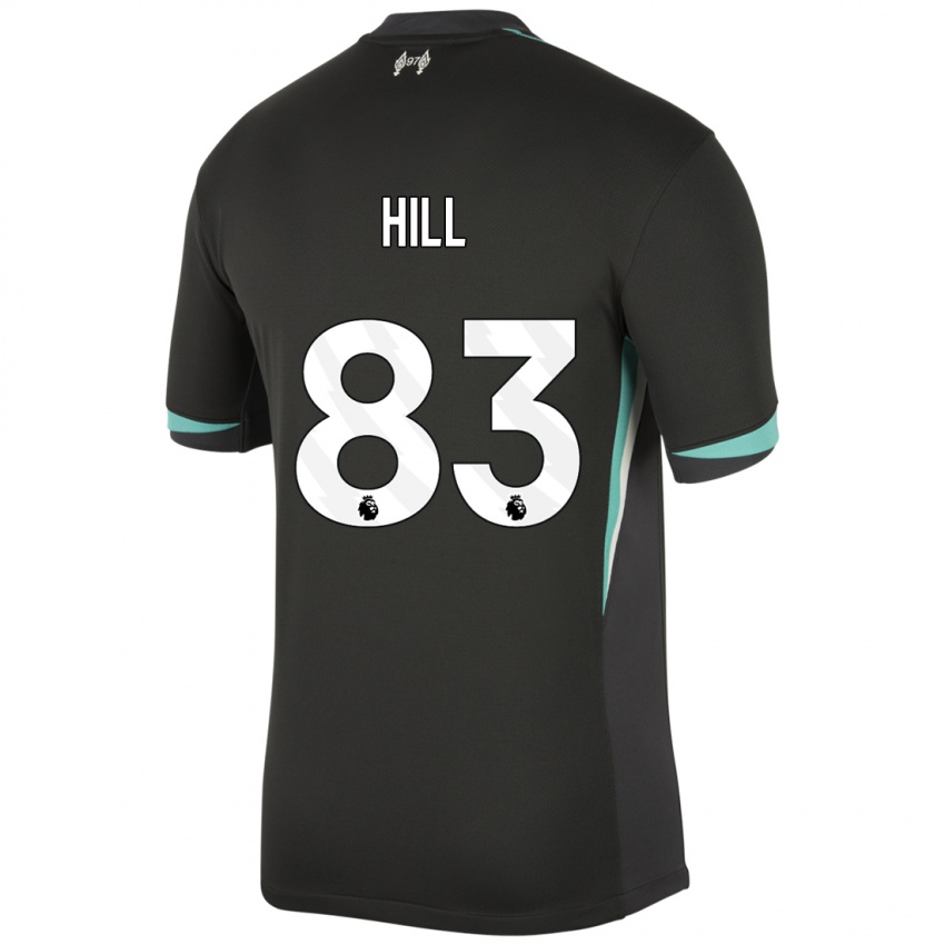 Kinder Thomas Hill #83 Schwarz Anthrazitweiß Auswärtstrikot Trikot 2024/25 T-Shirt