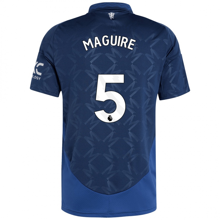 Kinder Harry Maguire #5 Indigo Auswärtstrikot Trikot 2024/25 T-Shirt