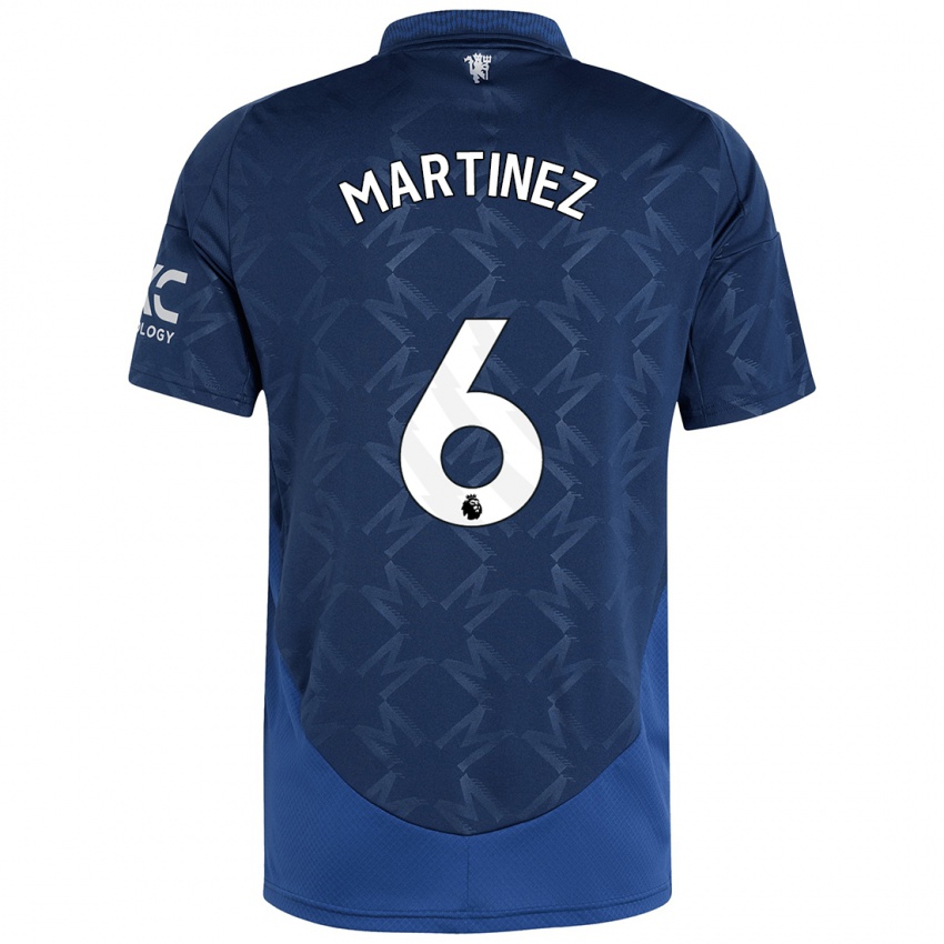 Kinder Lisandro Martinez #6 Indigo Auswärtstrikot Trikot 2024/25 T-Shirt