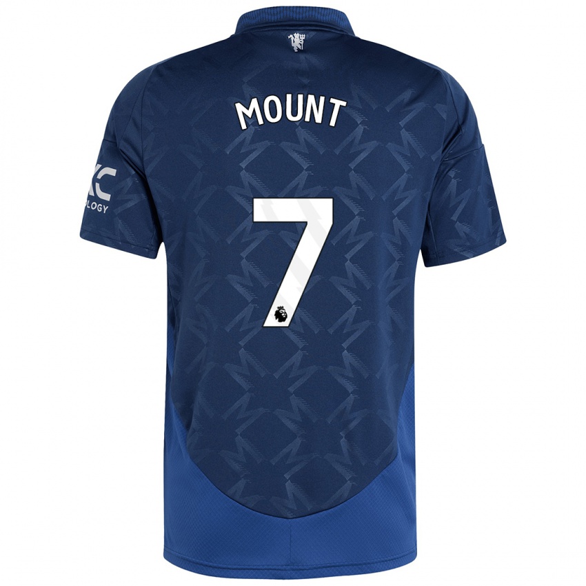 Kinder Mason Mount #7 Indigo Auswärtstrikot Trikot 2024/25 T-Shirt