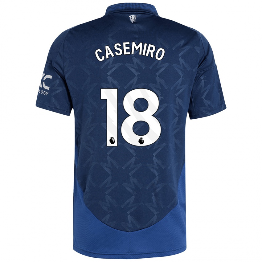 Kinder Casemiro #18 Indigo Auswärtstrikot Trikot 2024/25 T-Shirt