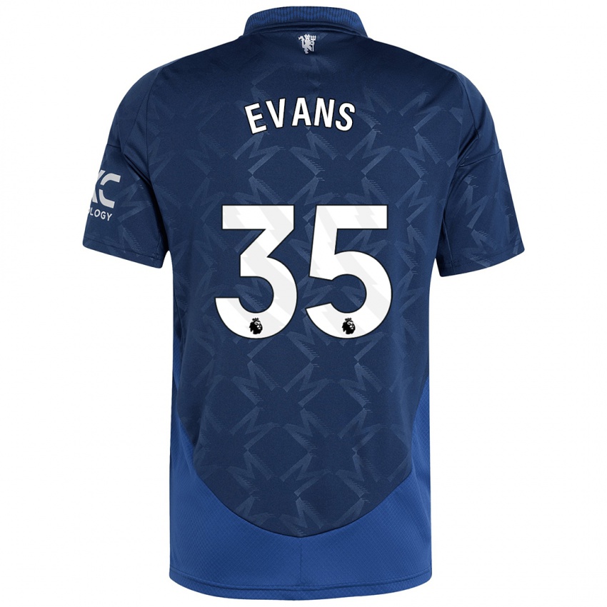 Kinder Jonny Evans #35 Indigo Auswärtstrikot Trikot 2024/25 T-Shirt