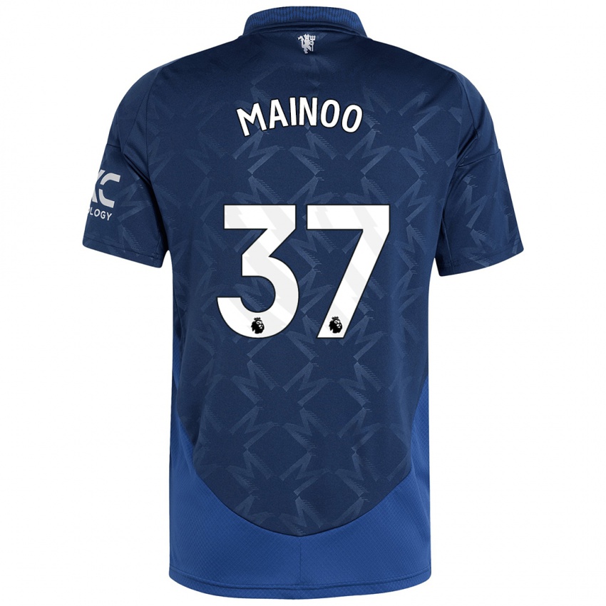 Kinder Kobbie Mainoo #37 Indigo Auswärtstrikot Trikot 2024/25 T-Shirt