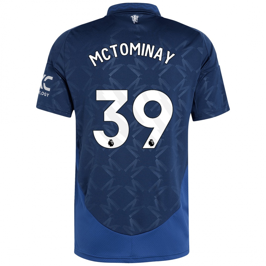 Kinder Scott Mctominay #39 Indigo Auswärtstrikot Trikot 2024/25 T-Shirt