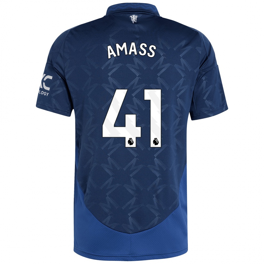 Kinder Harry Amass #41 Indigo Auswärtstrikot Trikot 2024/25 T-Shirt