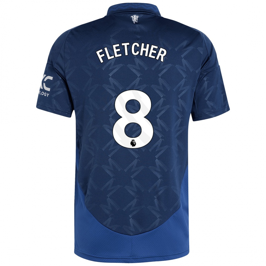 Kinder Tyler Fletcher #8 Indigo Auswärtstrikot Trikot 2024/25 T-Shirt