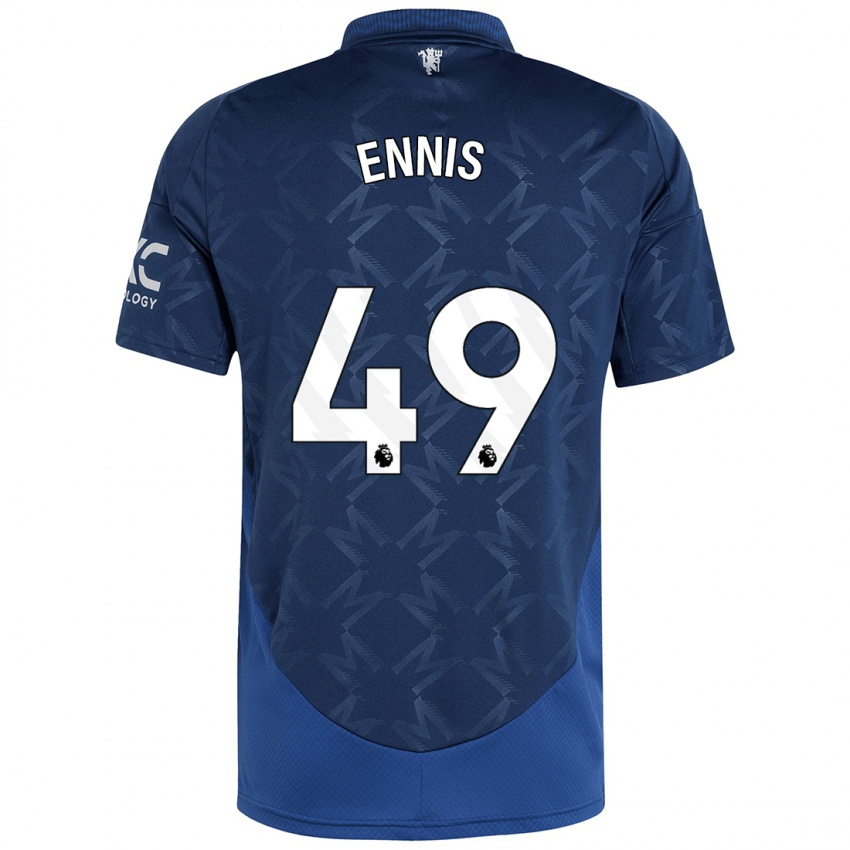 Kinder Ethan Ennis #49 Indigo Auswärtstrikot Trikot 2024/25 T-Shirt