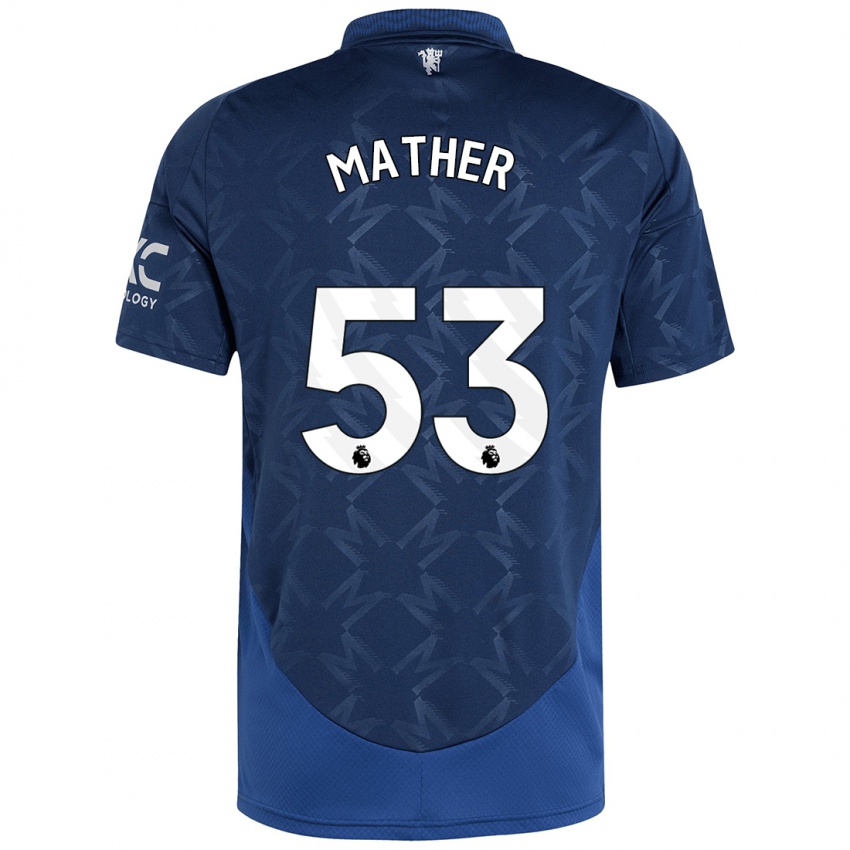 Kinder Sam Mather #53 Indigo Auswärtstrikot Trikot 2024/25 T-Shirt