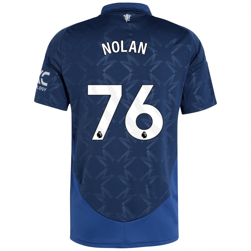 Kinder James Nolan #76 Indigo Auswärtstrikot Trikot 2024/25 T-Shirt