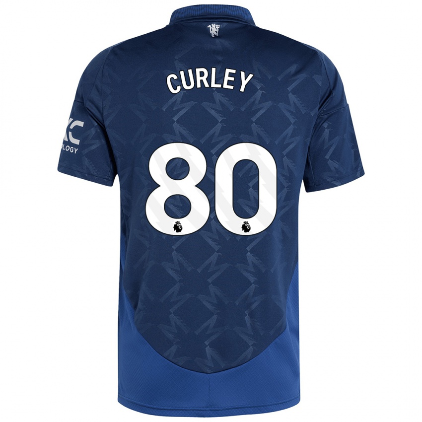 Kinder Ruben Curley #80 Indigo Auswärtstrikot Trikot 2024/25 T-Shirt