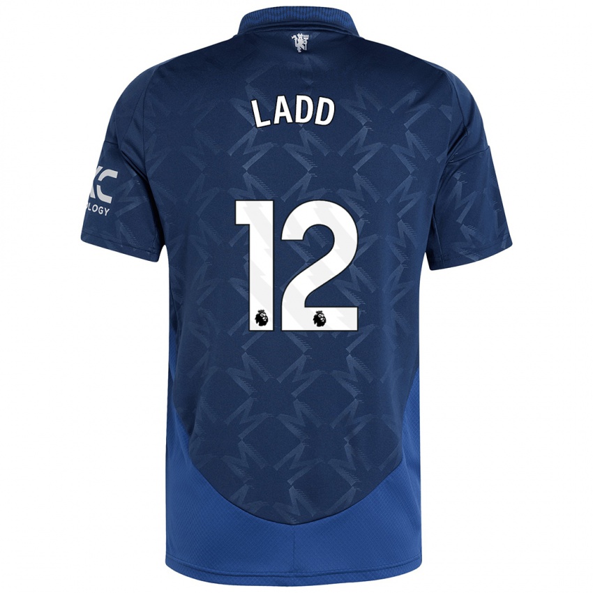 Kinder Hayley Ladd #12 Indigo Auswärtstrikot Trikot 2024/25 T-Shirt