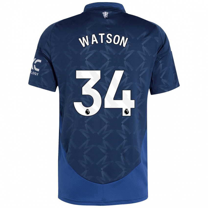 Kinder Emma Watson #34 Indigo Auswärtstrikot Trikot 2024/25 T-Shirt