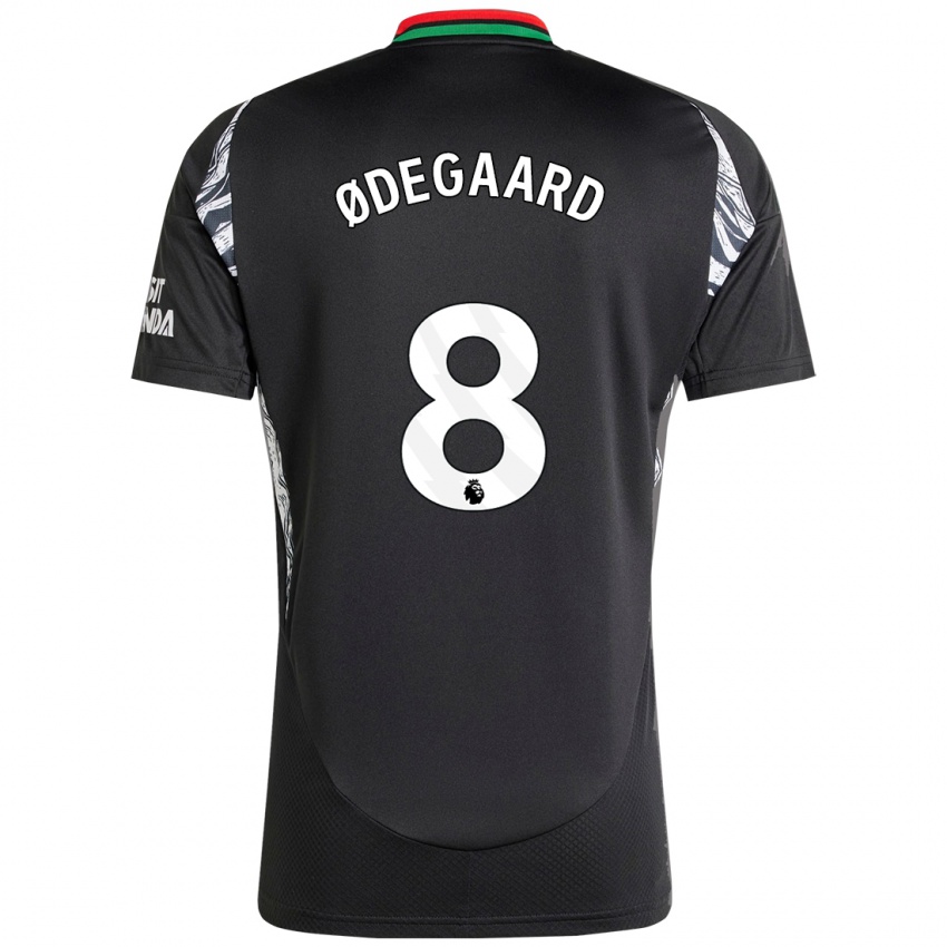 Kinder Martin Odegaard #8 Schwarz Auswärtstrikot Trikot 2024/25 T-Shirt