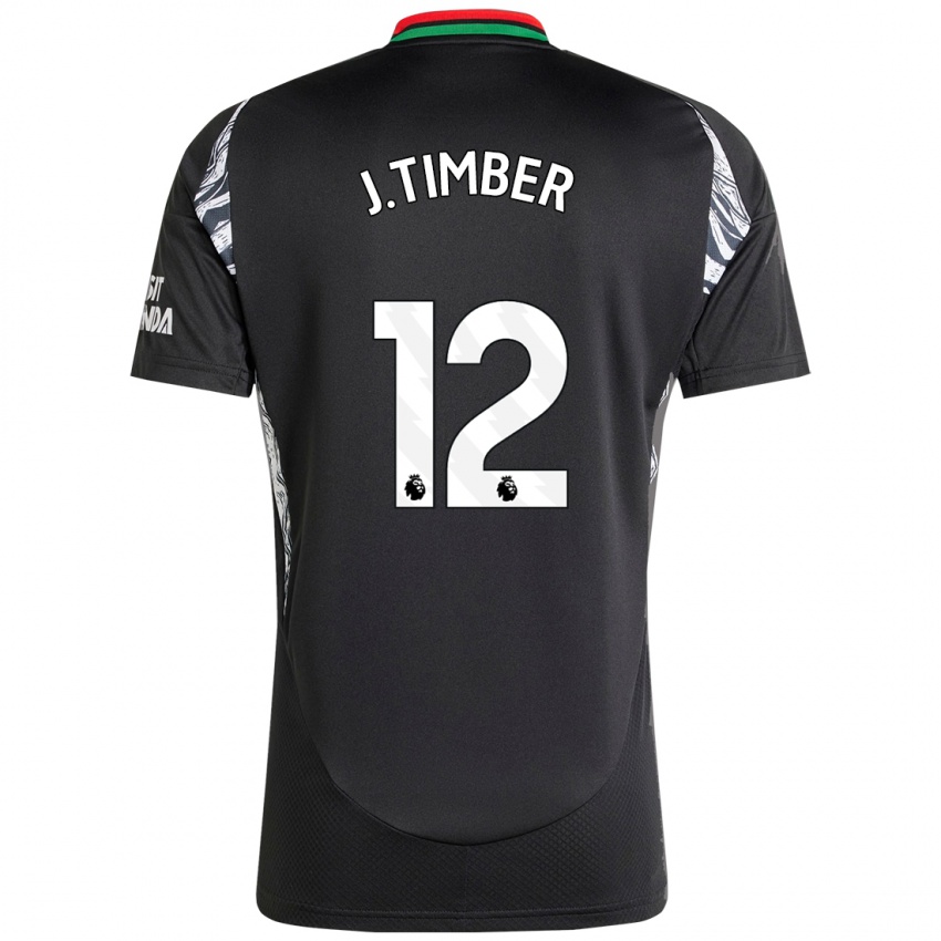 Kinder Jurrien Timber #12 Schwarz Auswärtstrikot Trikot 2024/25 T-Shirt