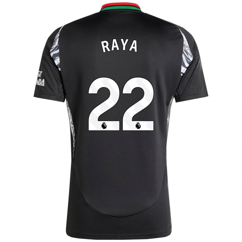 Kinder David Raya #22 Schwarz Auswärtstrikot Trikot 2024/25 T-Shirt