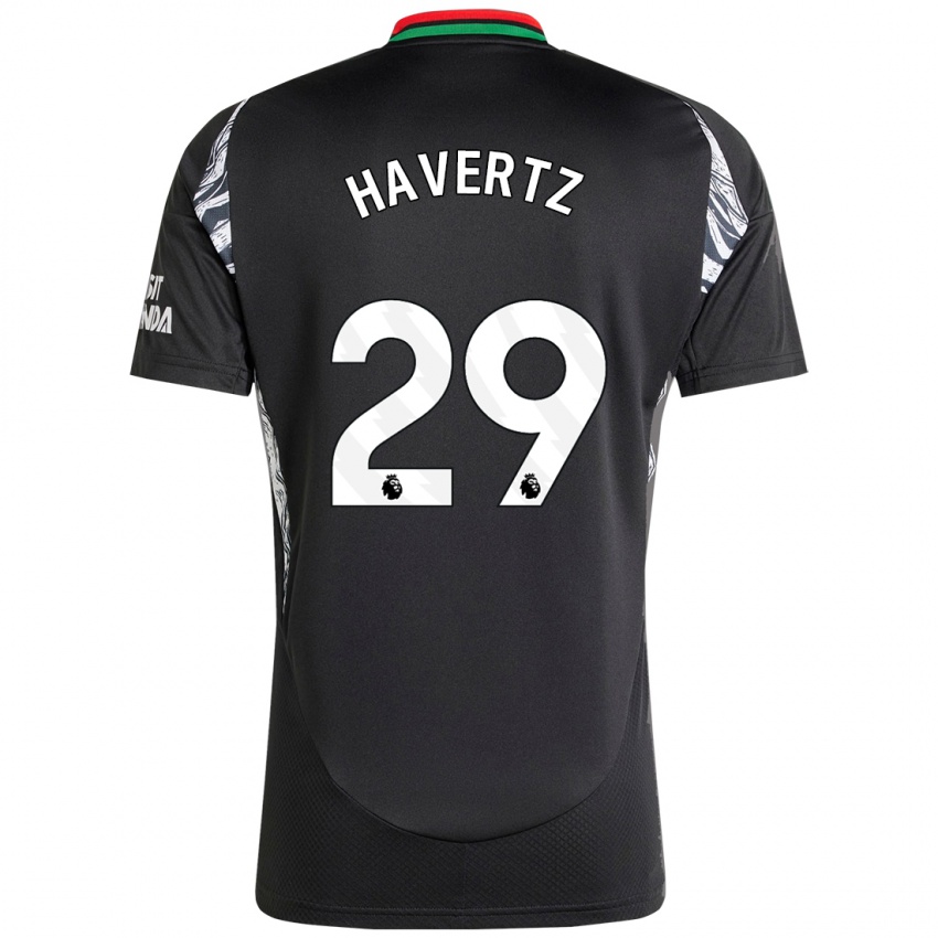 Kinder Kai Havertz #29 Schwarz Auswärtstrikot Trikot 2024/25 T-Shirt