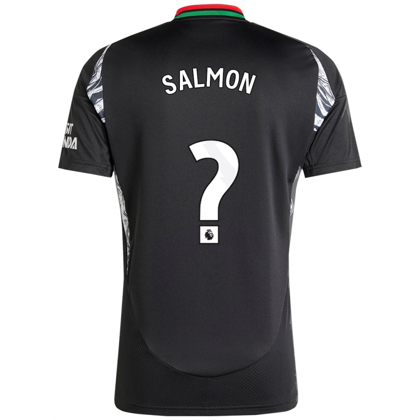 Kinder Marli Salmon #0 Schwarz Auswärtstrikot Trikot 2024/25 T-Shirt