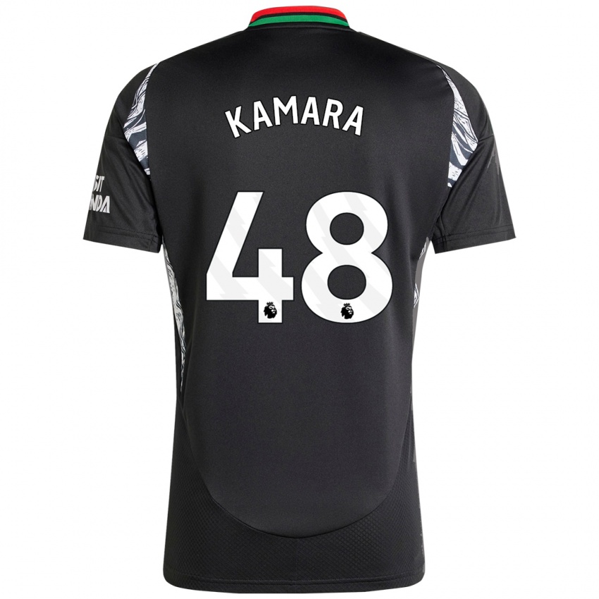 Kinder Osman Kamara #48 Schwarz Auswärtstrikot Trikot 2024/25 T-Shirt