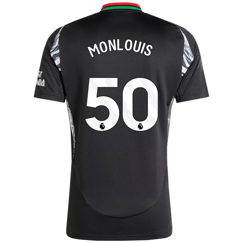 Kinder Zane Monlouis #50 Schwarz Auswärtstrikot Trikot 2024/25 T-Shirt