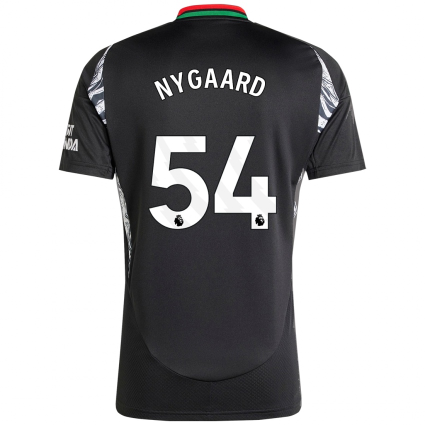 Kinder Lucas Nygaard #54 Schwarz Auswärtstrikot Trikot 2024/25 T-Shirt