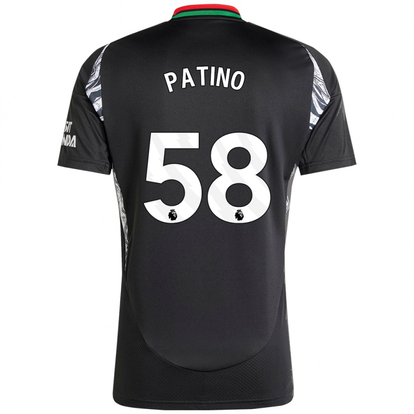 Kinder Charlie Patino #58 Schwarz Auswärtstrikot Trikot 2024/25 T-Shirt