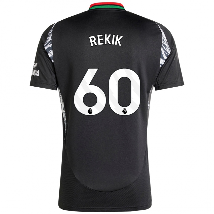 Kinder Omar Rekik #60 Schwarz Auswärtstrikot Trikot 2024/25 T-Shirt