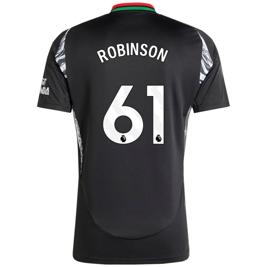 Kinder Josh Robinson #61 Schwarz Auswärtstrikot Trikot 2024/25 T-Shirt