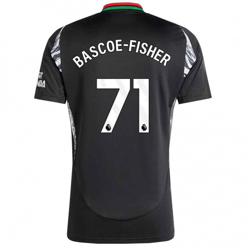 Kinder Jakai Bascoe-Fisher #71 Schwarz Auswärtstrikot Trikot 2024/25 T-Shirt