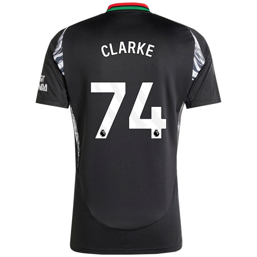 Kinder Brayden Clarke #74 Schwarz Auswärtstrikot Trikot 2024/25 T-Shirt