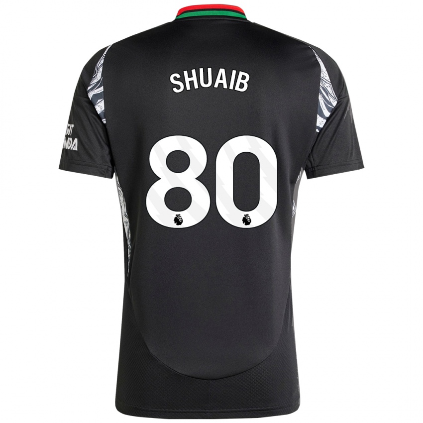 Kinder Zac Shuaib #80 Schwarz Auswärtstrikot Trikot 2024/25 T-Shirt